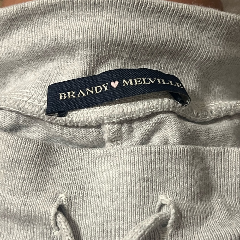 Brandy Melville Light Gray Drawstring Shorts - image 2